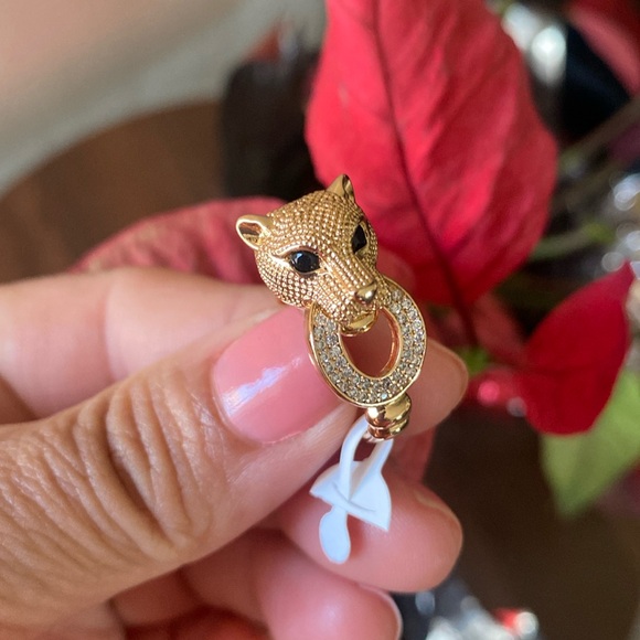 18K Gold Plated Panther Ring - Picture 1 of 2